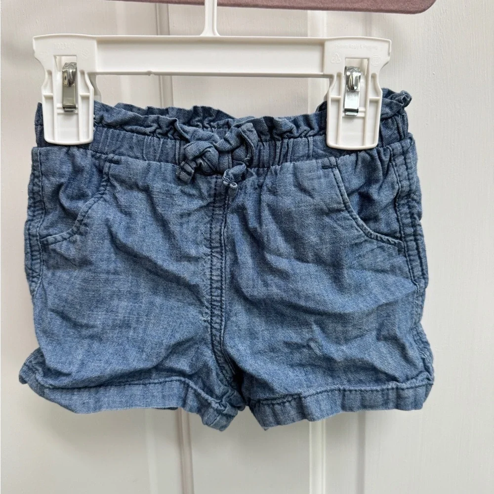 NWOT Old Navy 2T Girls Blue Denim Looking Soft Shorts